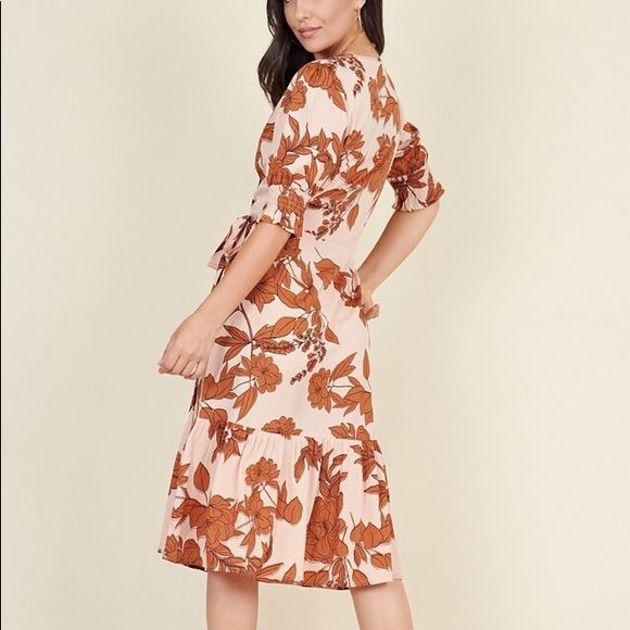 Multi Floral Print Ruffled Tiered Hem - Picture 3 of 5